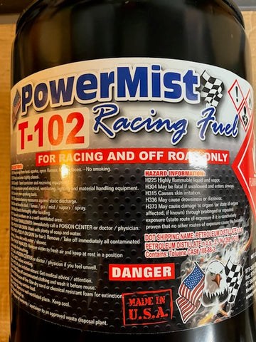 Powermist T-102 Leaded Race Fuel 102/octane